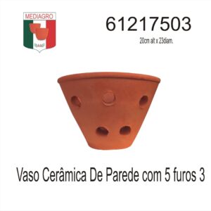VASO CERAMICA PAREDE C/ 5 FUROS 3