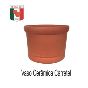 Vaso Cerâmica Carretel