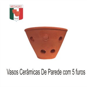 VASOS CERÂMICAS DE PAREDE COM 5 FUROS