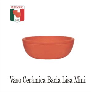 VASO CERÂMICA BACIA LISA MINI