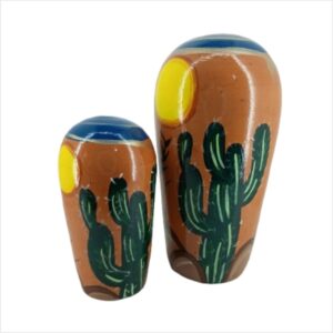 VASO CERAMICA ARTE MINEIRA DECORAÇÃO KIT PEQ E MED DECOR